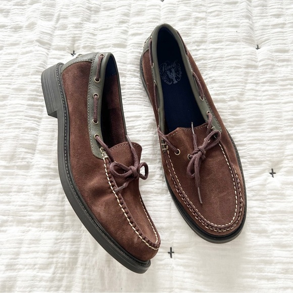 NEW Cole Haan PINCH Hand Sewn Suede Brown & Green Loafers Size 8.5 main image 6